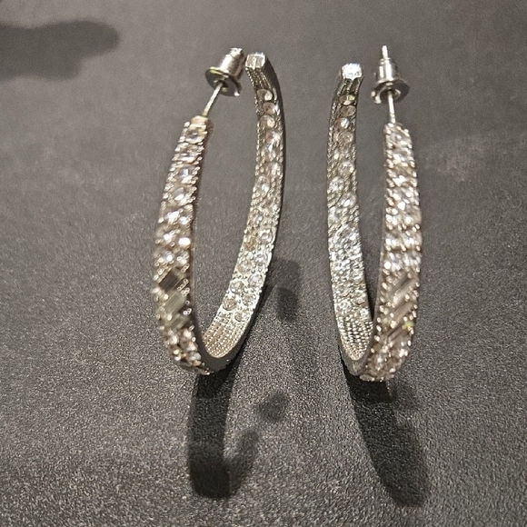 Jewelry - Elegant Silver Hoop Earrings